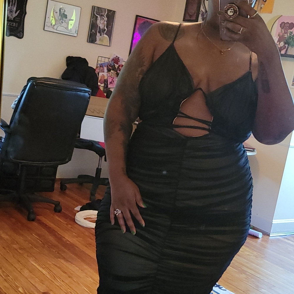 PLT Mesh Bodycon Dress